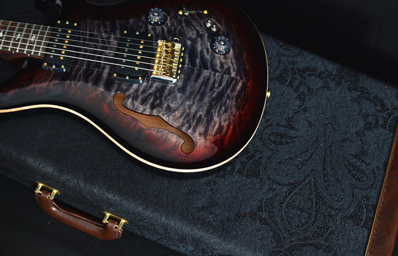 Paul Reed Smith Wood Library 408 Semi-Hollow Charcoal Tri Color Burst-Brian's Guitars