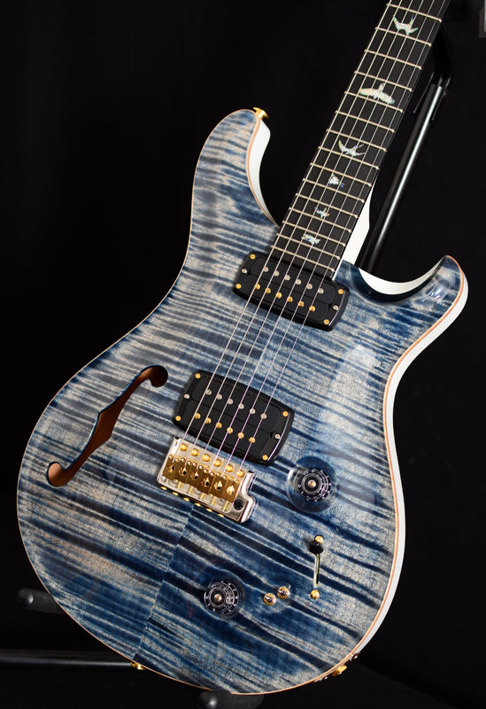 Paul Reed Smith Wood Library 408 Semi-Hollow Faded Whale Blue-Brian's Guitars