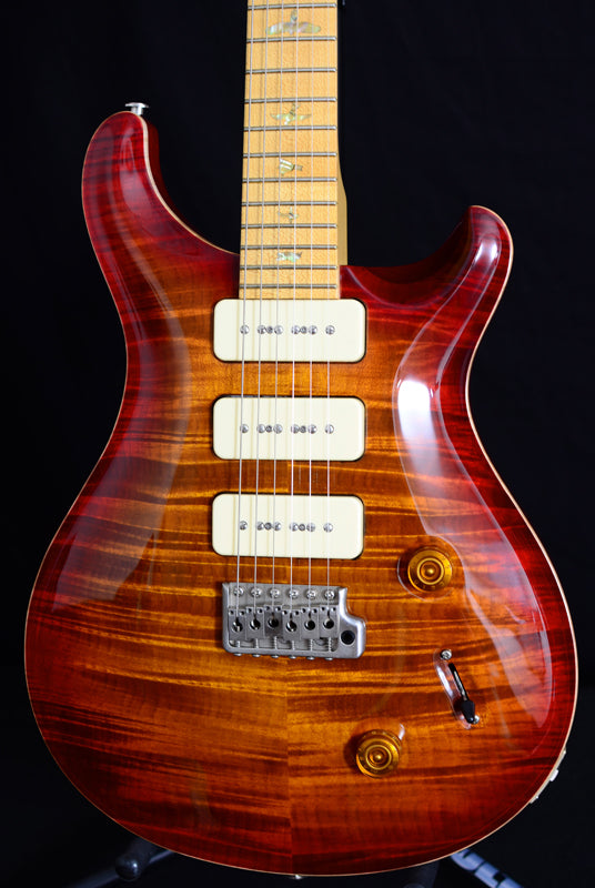 Used Paul Reed Smith Custom 22 3 P90 Dark Cherry Sunburst-Brian's Guitars