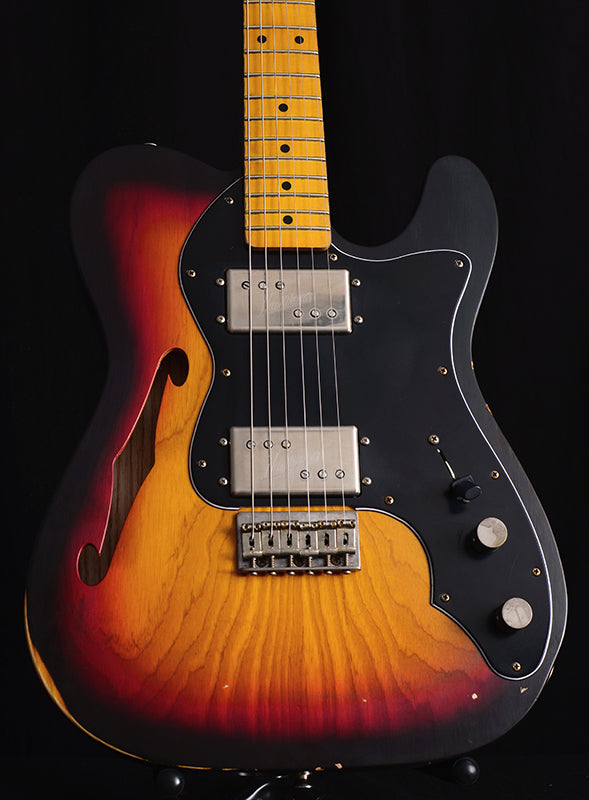 Nash T72 TL Thinline 3 Tone Sunburst-Brian's Guitars