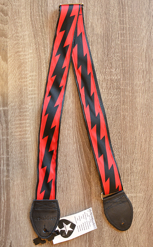 Souldier Strap Lightning Bolt - Red-Accessories-Brian's Guitars