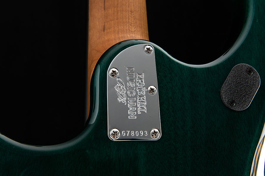 Used Ernie Ball Music Man JP-15 Teal Burst Quilt