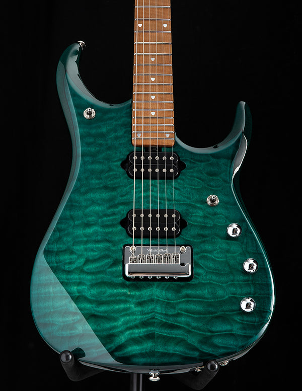 Used Ernie Ball Music Man JP-15 Teal Burst Quilt