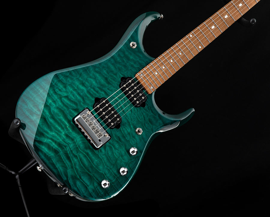 Used Ernie Ball Music Man JP-15 Teal Burst Quilt