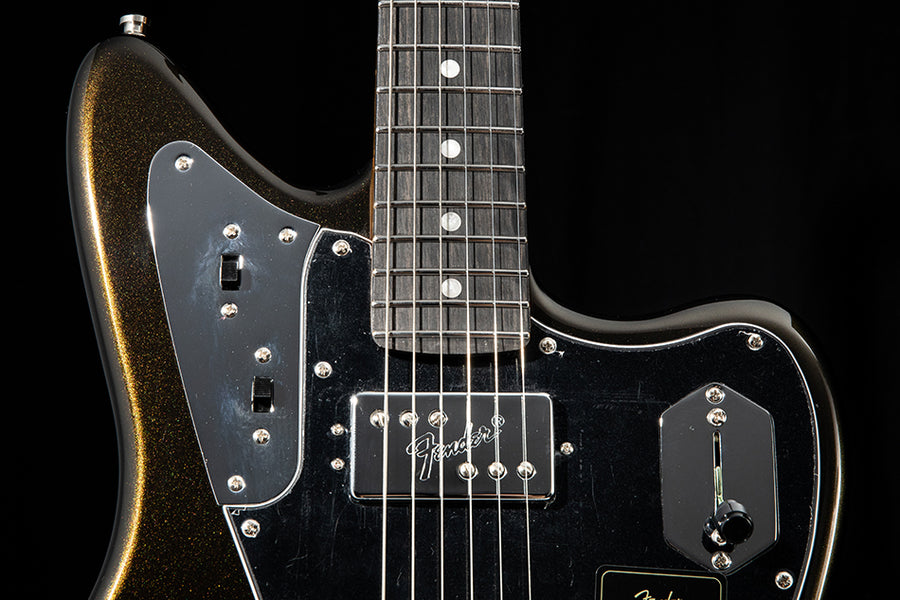 Fender 60th Anniversary Ultra Luxe Jaguar, Ebony, Texas Tea