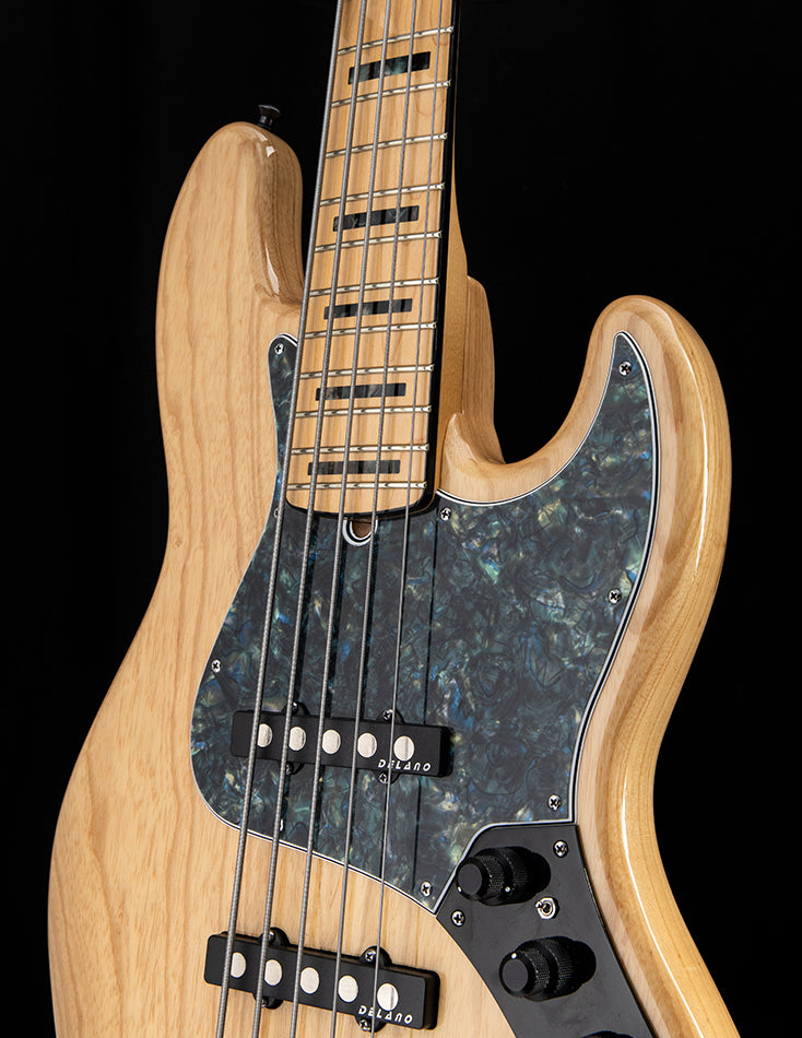Used Fender American Deluxe Jazz Bass V Natural