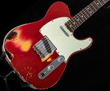 Used Fender Custom Shop 1963 Telecaster Relic Candy Apple Red Over 3 Tone Sunburst