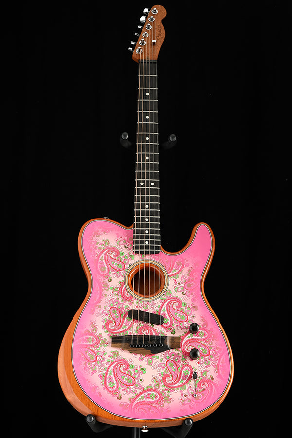 Used Fender Limited Edition Acoustasonic Telecaster Pink Paisley