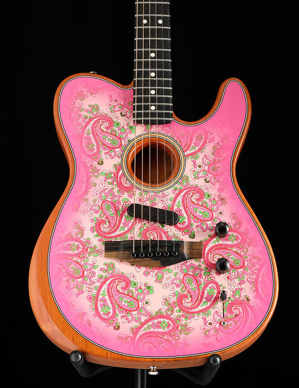 Used Fender Limited Edition Acoustasonic Telecaster Pink Paisley