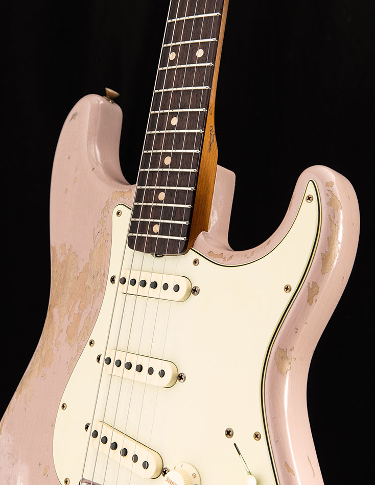 Used Fender Custom Shop Limited Edition 60/63 Super Heavy Relic Stratocaster Dirty Shell Pink