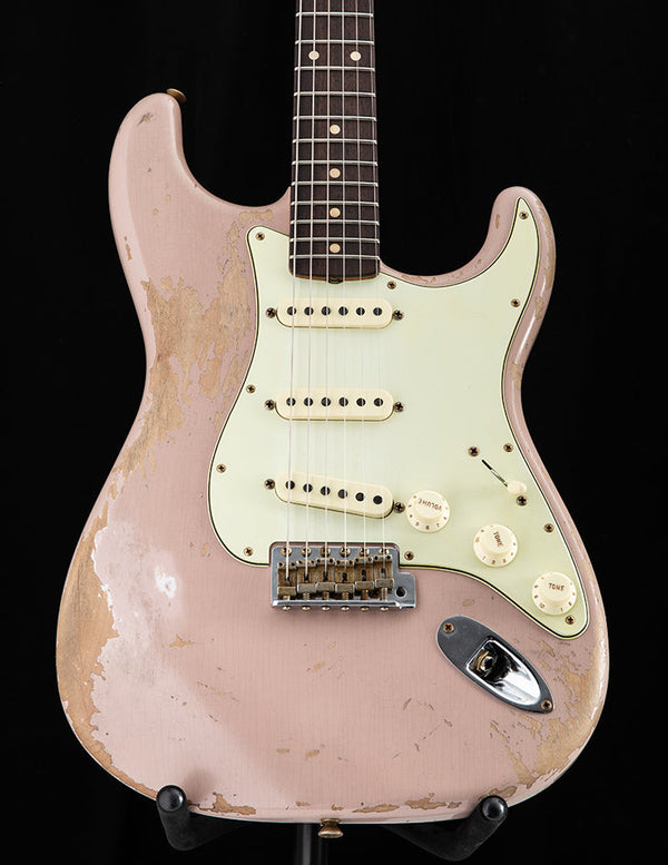 Used Fender Custom Shop Limited Edition 60/63 Super Heavy Relic Stratocaster Dirty Shell Pink