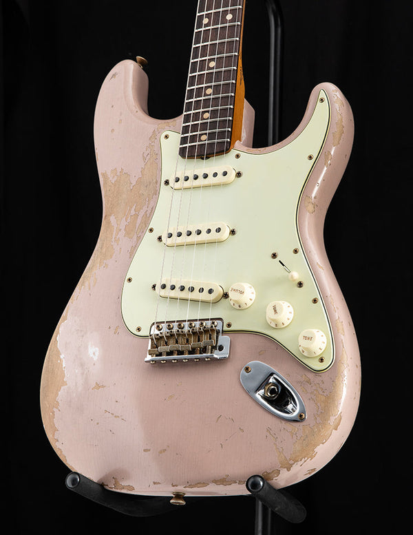 Used Fender Custom Shop Limited Edition 60/63 Super Heavy Relic Stratocaster Dirty Shell Pink