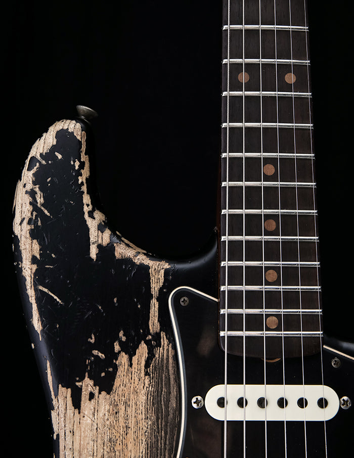 Fender Custom Shop Poblano Stratocaster Super Heavy Relic Aged Black L