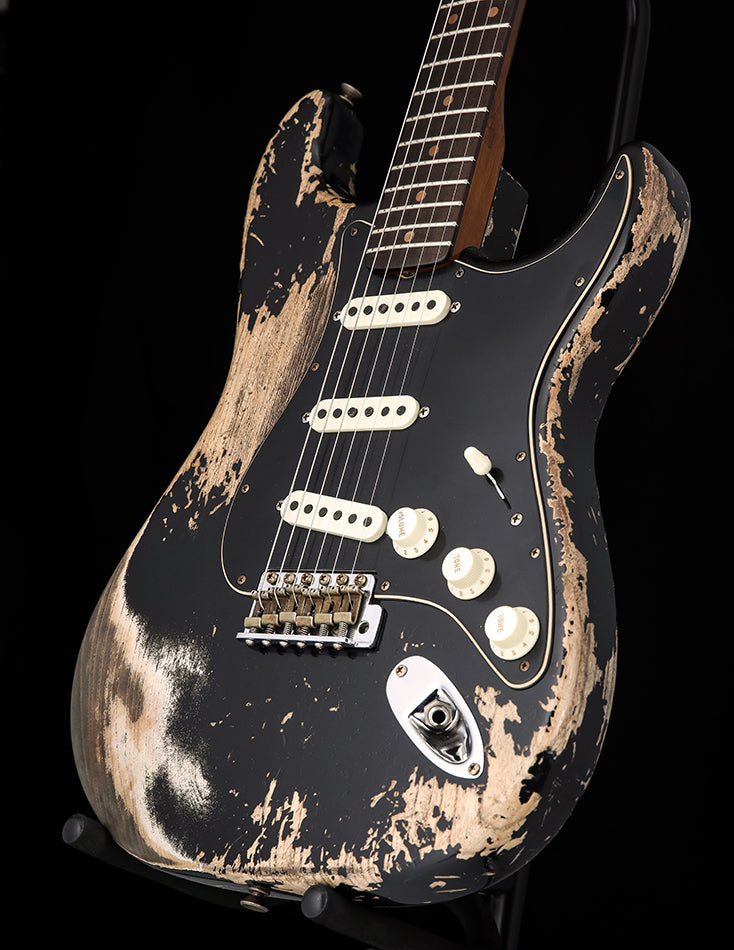 Fender Custom Shop Poblano Stratocaster Super Heavy Relic Aged Black LTD