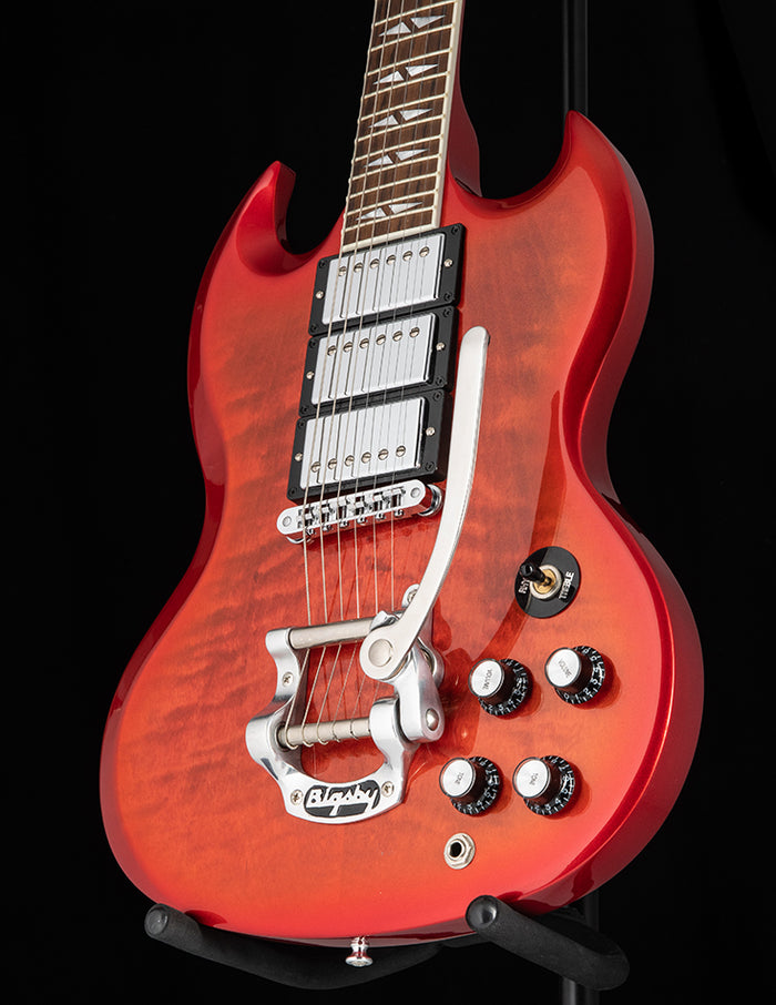 Used Gibson SG Deluxe Bigsby Red Fade