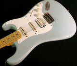 Used Fender Custom Shop '57 Stratocaster Relic Faded Sonic Blue-Brian's Guitars