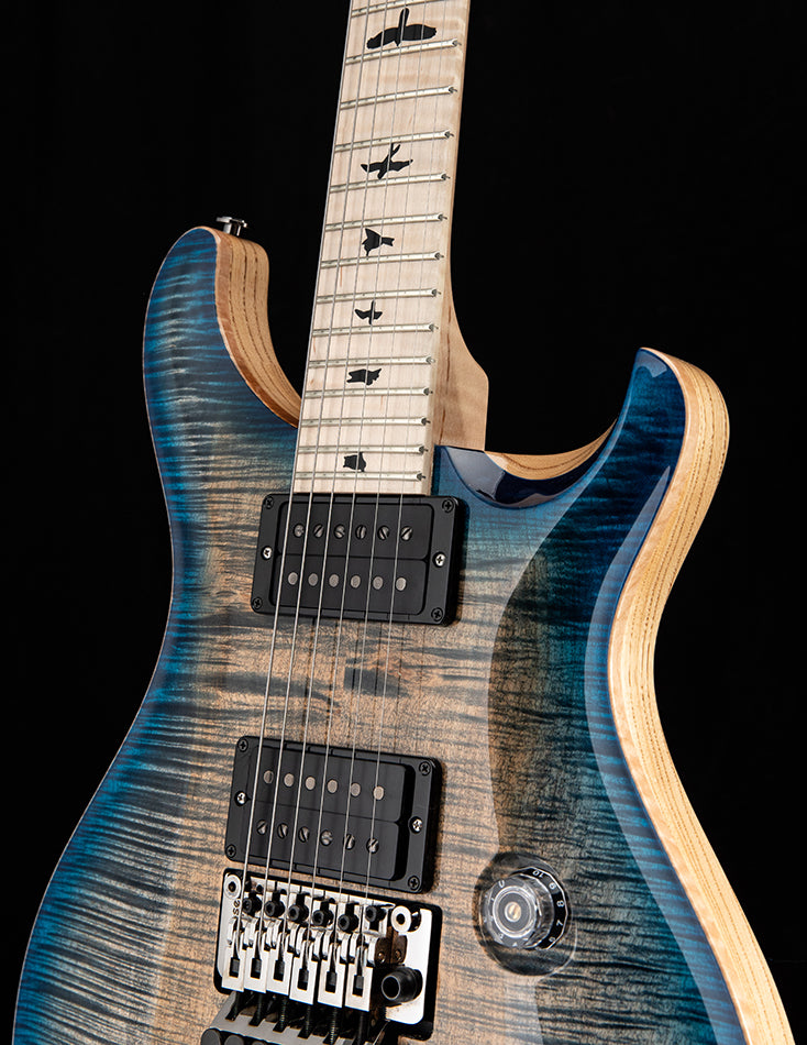 Used Paul Reed Smith Wood Library Custom 24 Floyd Charcoal Blue Burst Brian's Guitars Limited