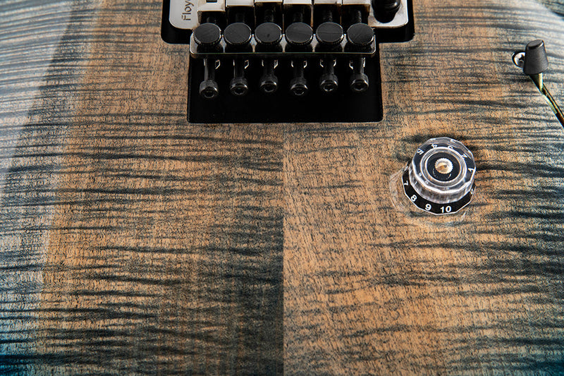 Used Paul Reed Smith Wood Library Custom 24 Floyd Charcoal Blue Burst Brian's Guitars Limited