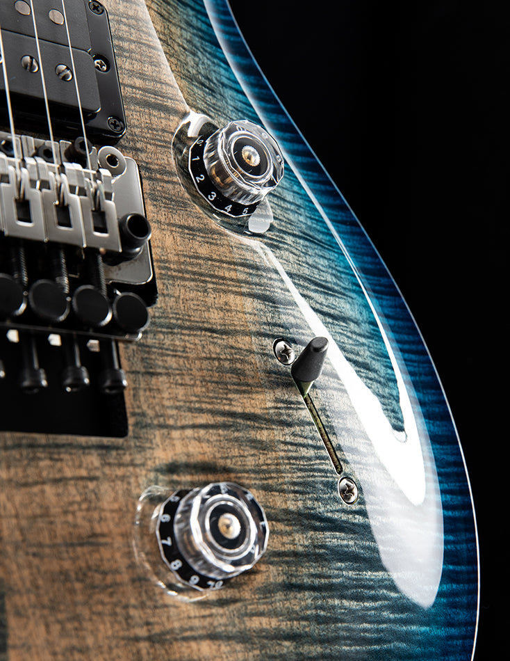Used Paul Reed Smith Wood Library Custom 24 Floyd Charcoal Blue Burst Brian's Guitars Limited