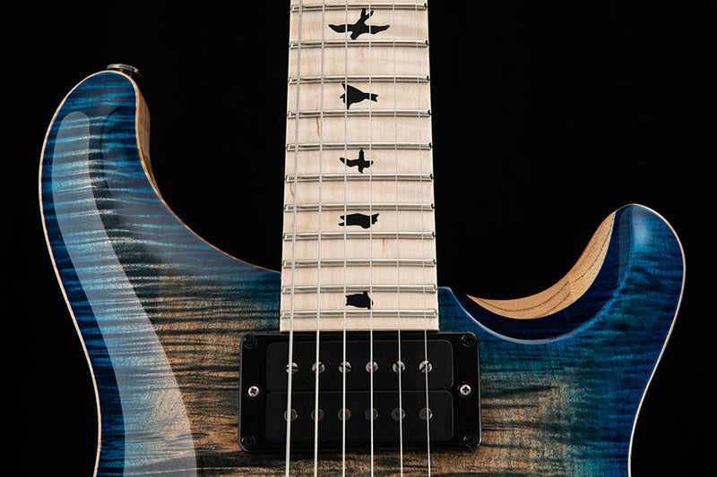 Used Paul Reed Smith Wood Library Custom 24 Floyd Charcoal Blue Burst Brian's Guitars Limited