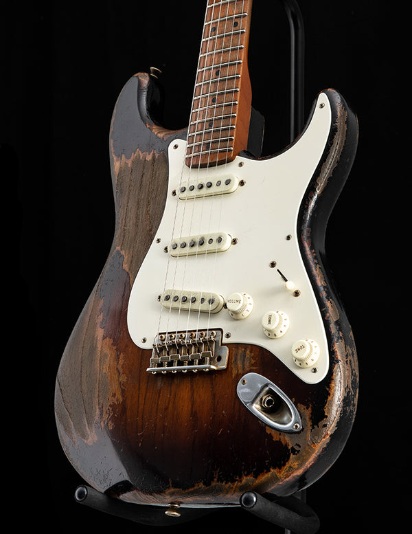 Used Fender Custom Shop 1955 Faded 2-Tone Sunburst Stratocaster Masterbuilt by Dale Wilson