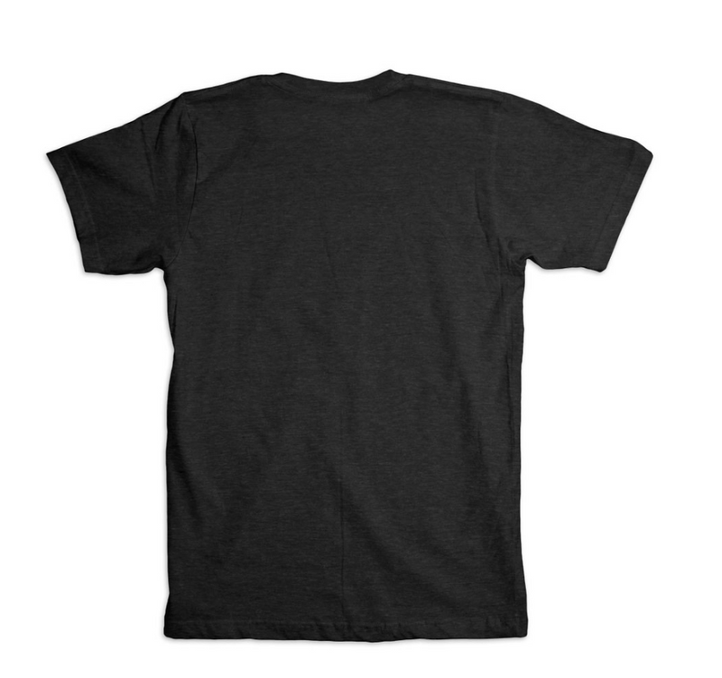 Vintage Black T-shirt with White Ink