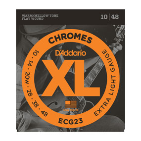 D'Addario ECG23 Chromes Flat Wound,Extra Light, 10-48-Accessories-Brian's Guitars