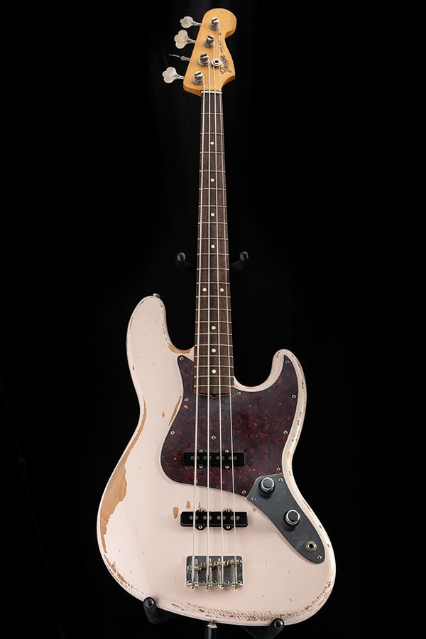 Fender Flea Jazz Bass Roadworn Faded Shell Pink