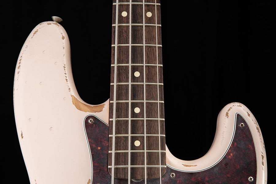 Fender Flea Jazz Bass Roadworn Faded Shell Pink