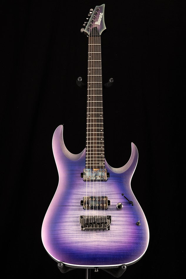 Used Ibanez RGA61AL Axion Label Electric Guitar Indigo Aurora Burst Flat